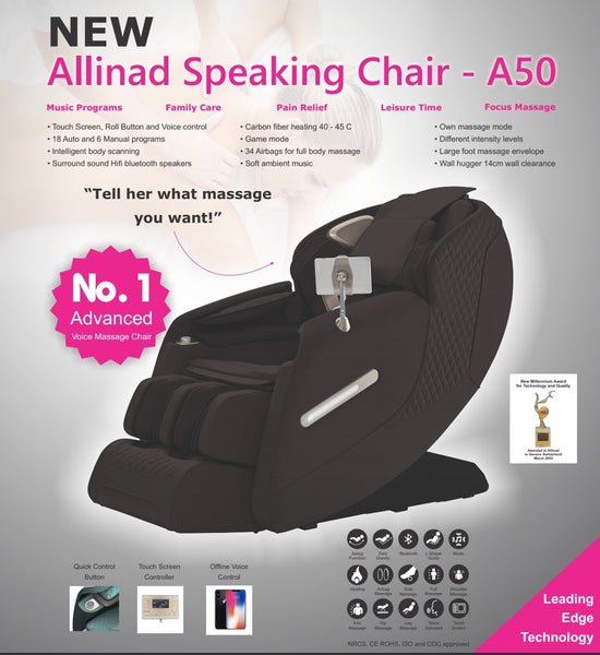 BUY A A50 Snowfit "Talking" Massage Chair Get a Free RT 2163 Portable Multi Massage Cushion You Save *R 7,750.00